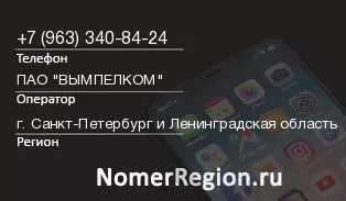 Кто звонил с 9633408424 - регион и оператор